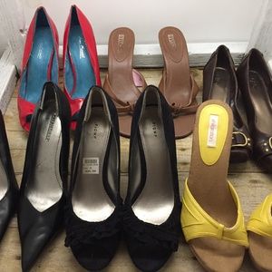 Lot of 6 (Heels & Wedges) Size 9-10